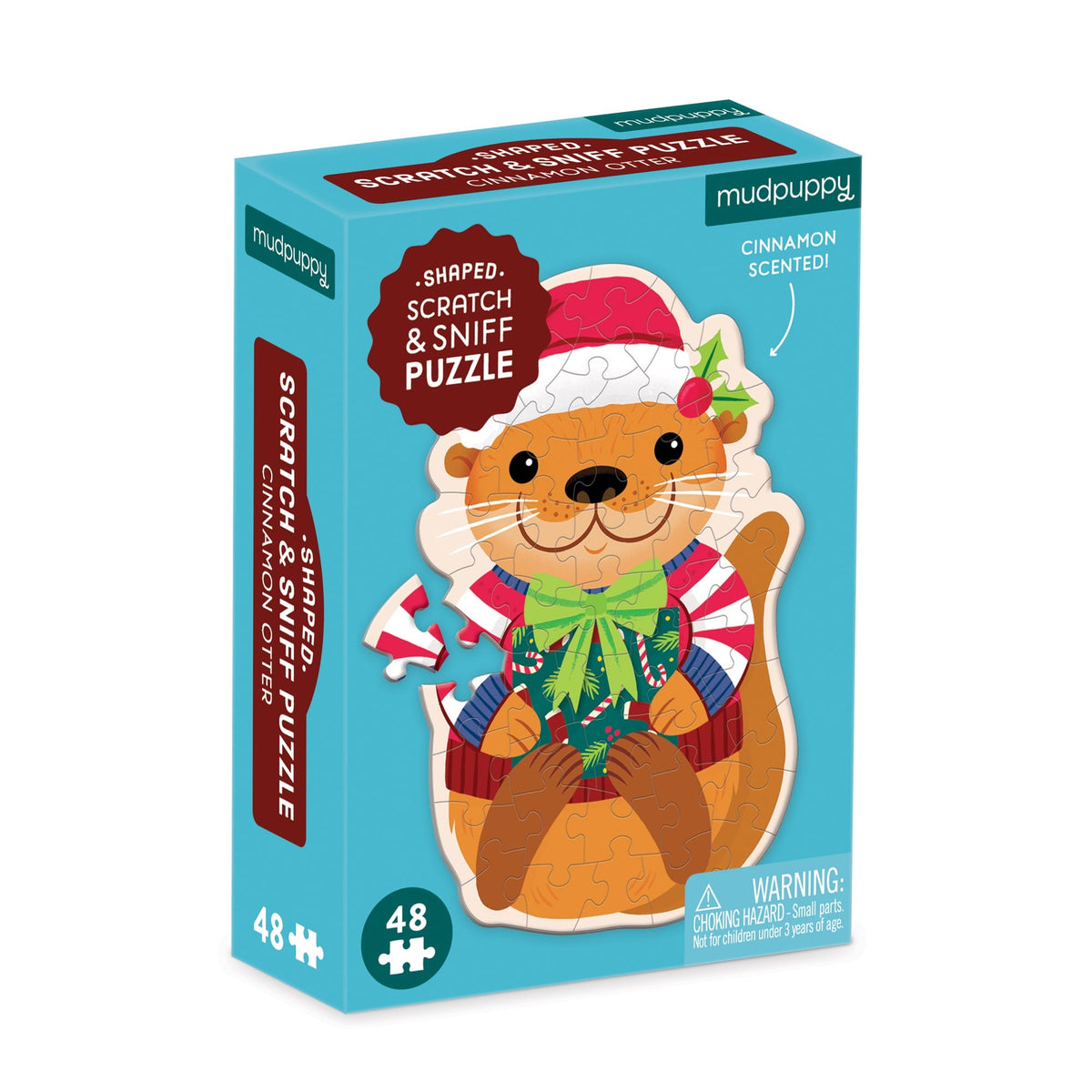 Christmas Corgi 48 Piece Scratch and Sniff Shaped Mini Pzl