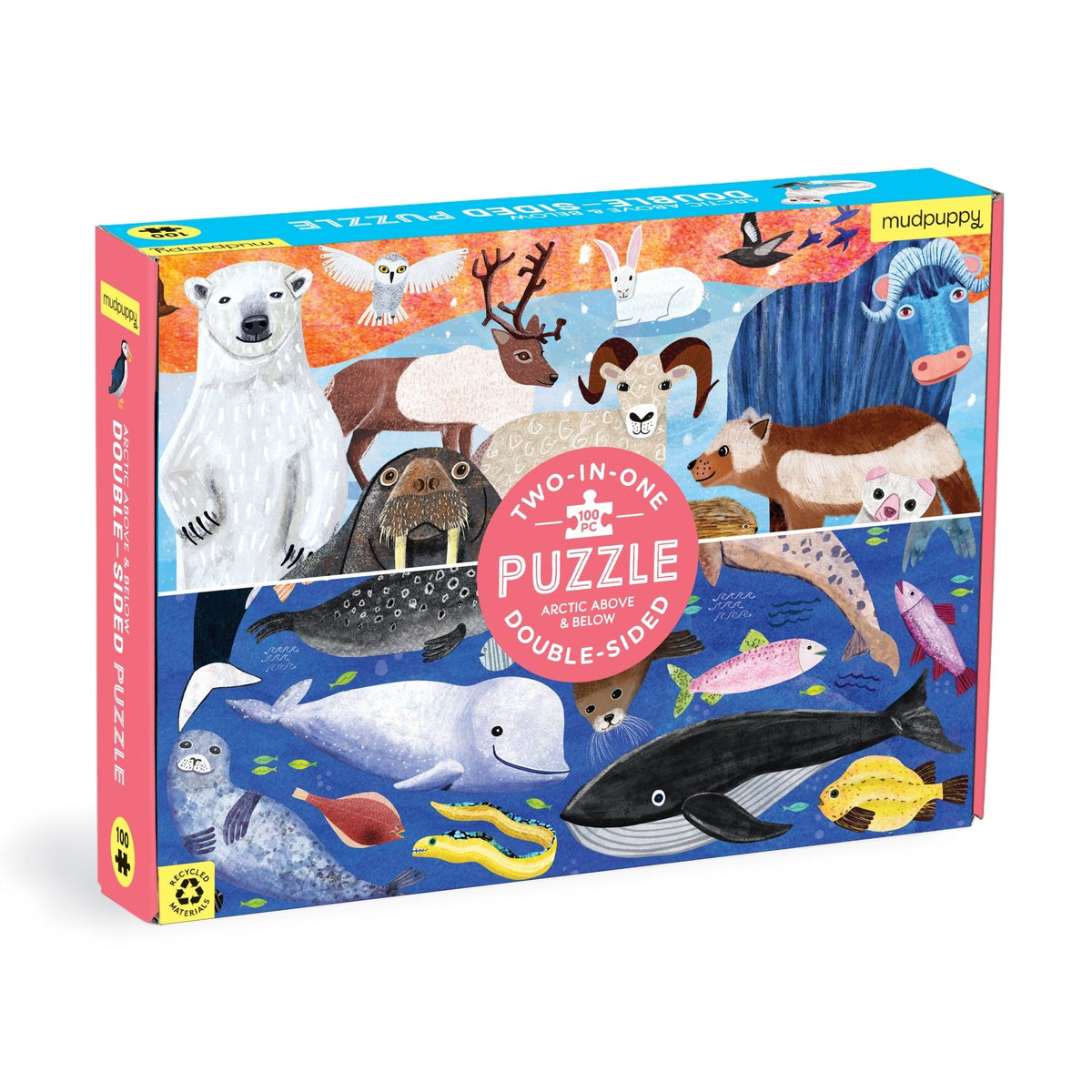 Arctic Above & Below 100 Piece Double-Sided Puzzle - Mudpuppy