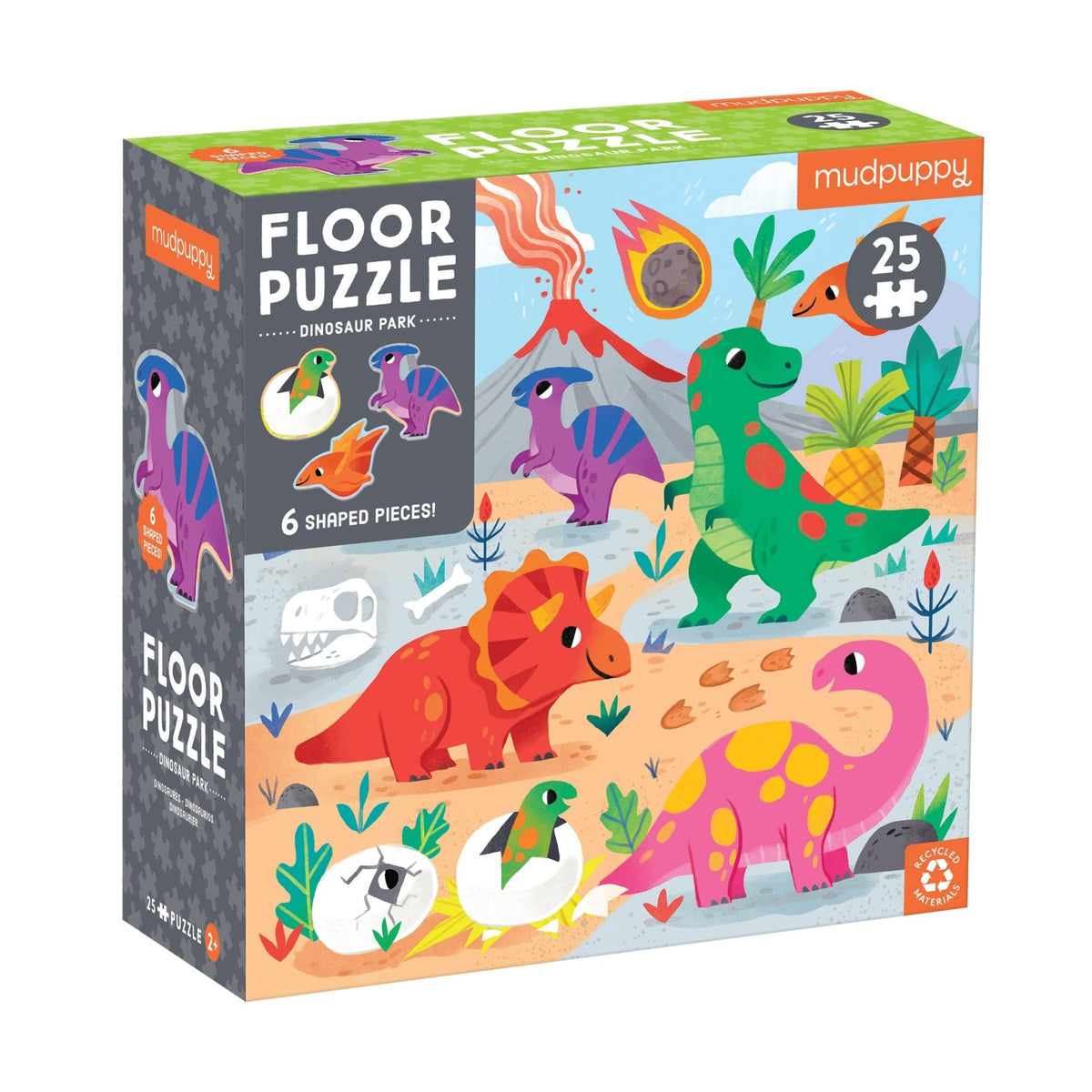 Mudpuppy Dinosaurs Shaped Puzzle - 300 pieces - Recycled paper! unisex  (bambini)