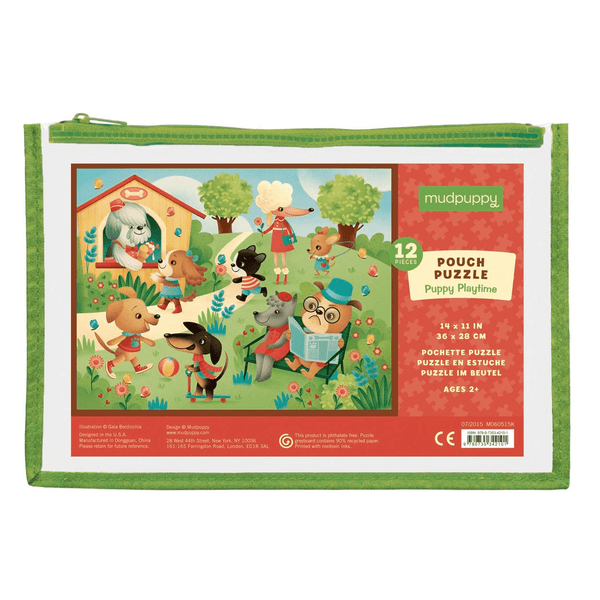 Puppy Playtime Pouch Puzzle: 12 Piece