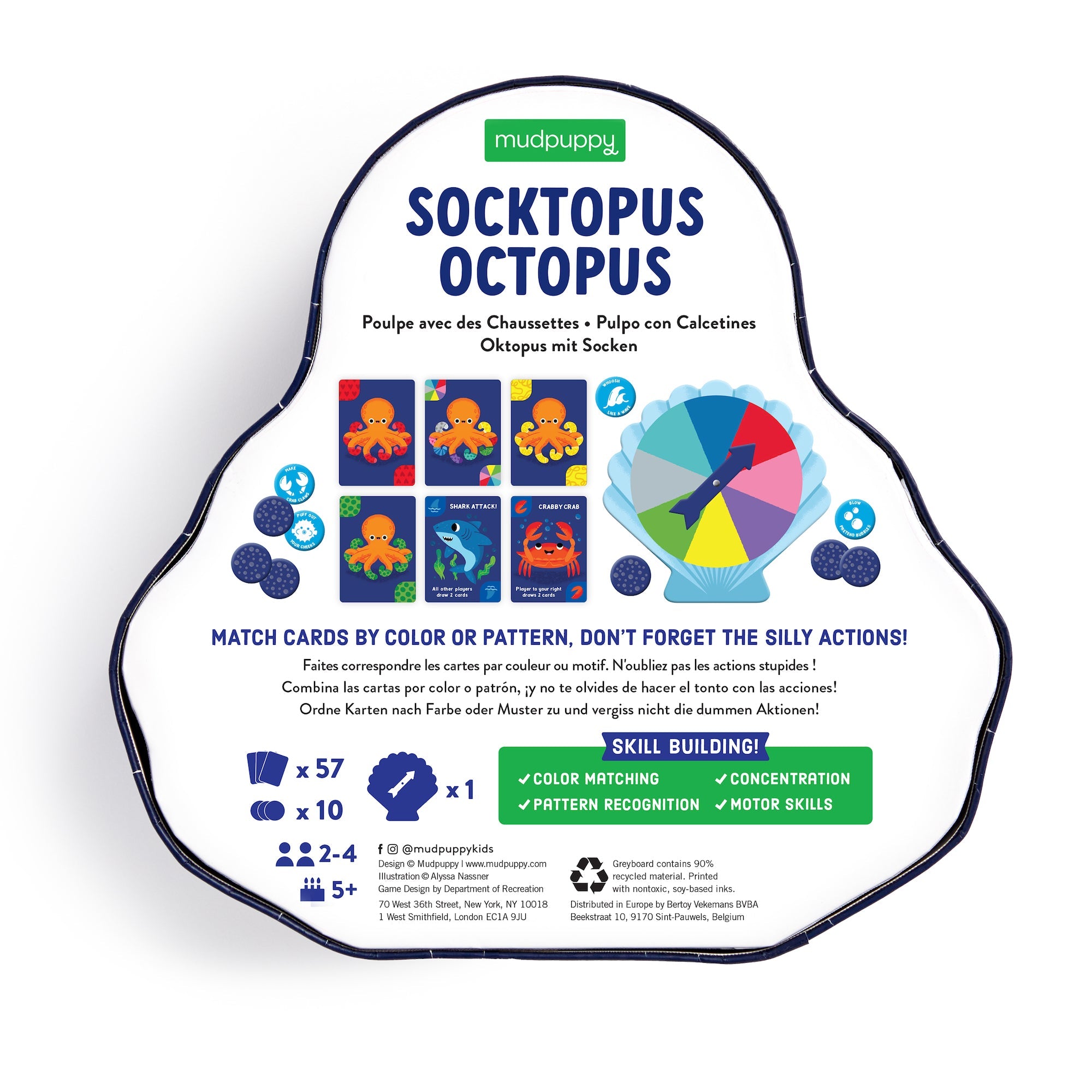 Mudpuppy, Socktopus Octopus Shaped Box Game