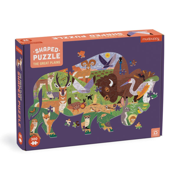 Mudpuppy Dinosaurs Shaped Puzzle - 300 pieces - Recycled paper! unisex  (bambini)